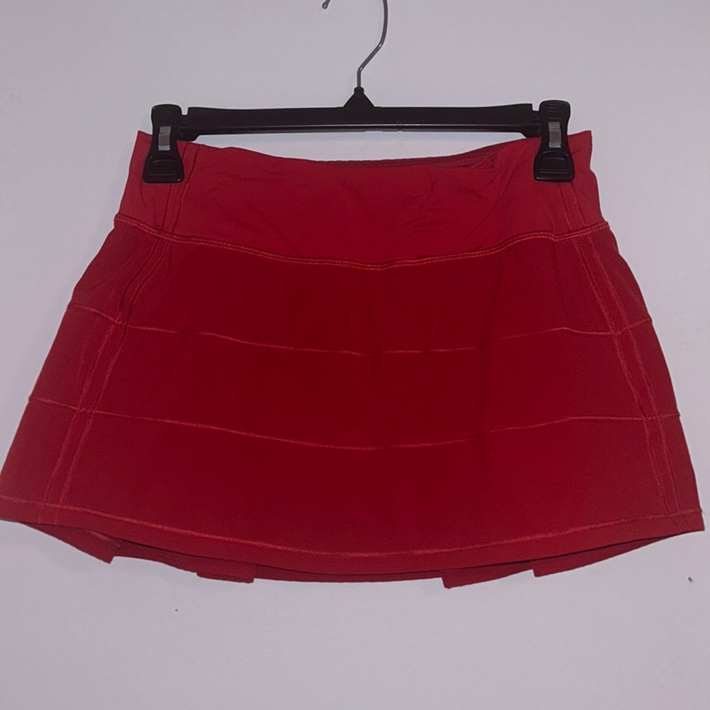 lululemon red pace rival skirt